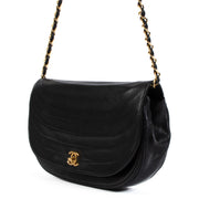 Shop 100% authentic secondhand Chanel Black Leather Half Moon Flap Bagon Labellov.com