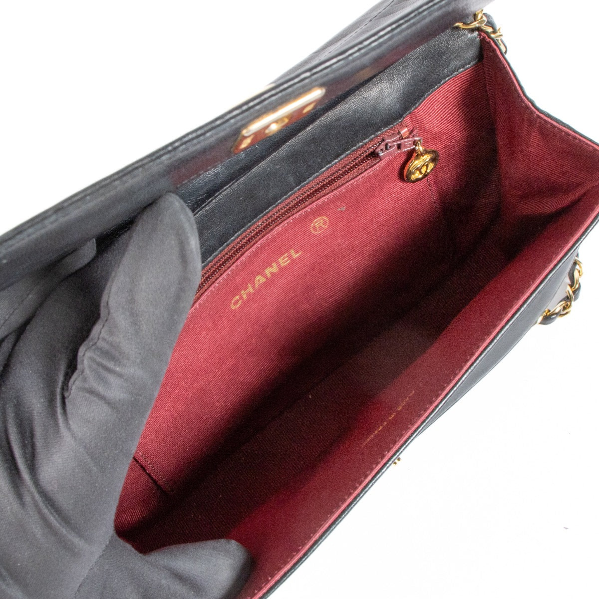 Shop 100% authentic secondhand Chanel Black Leather Half Moon Flap Bagon Labellov.com