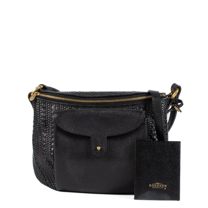 Shop safe online at Labellov in Antwerp, Brussels and Knokke this 100% authentic second hand Delvaux Black Toile De Cuir Crossbody Bag