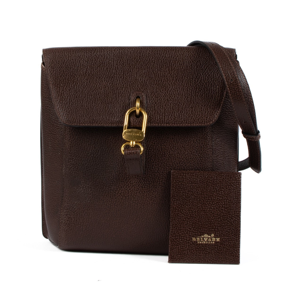 shop 100% authentic second hand Delvaux Brown Leather Crossbody Bag on Labellov.com