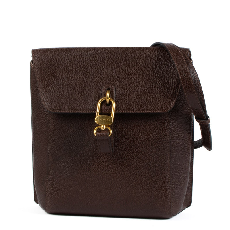 shop 100% authentic second hand Delvaux Brown Leather Crossbody Bag on Labellov.com