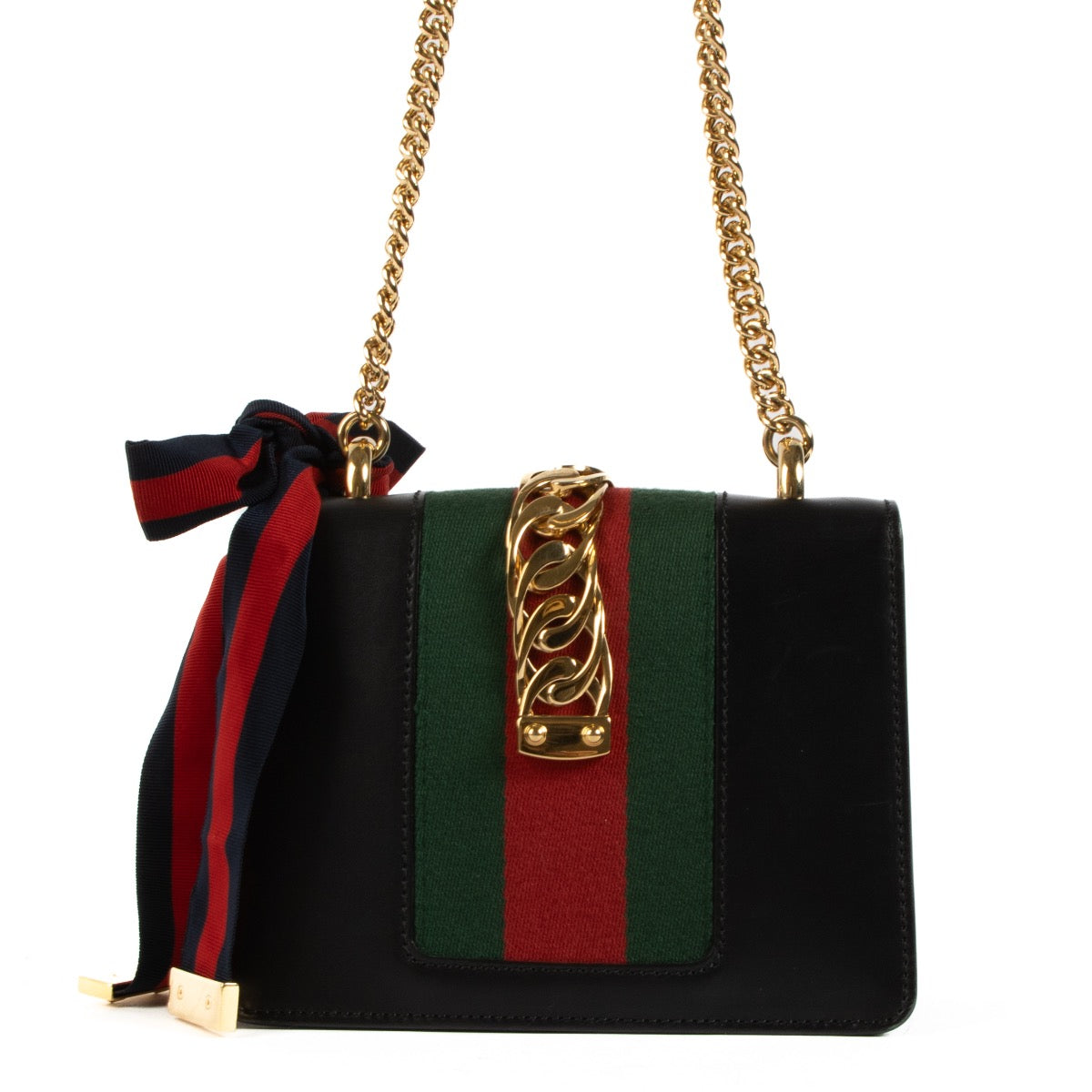 shop 100% authentic second hand Gucci Black Mini Sylvie Chain Bag on Labellov.com