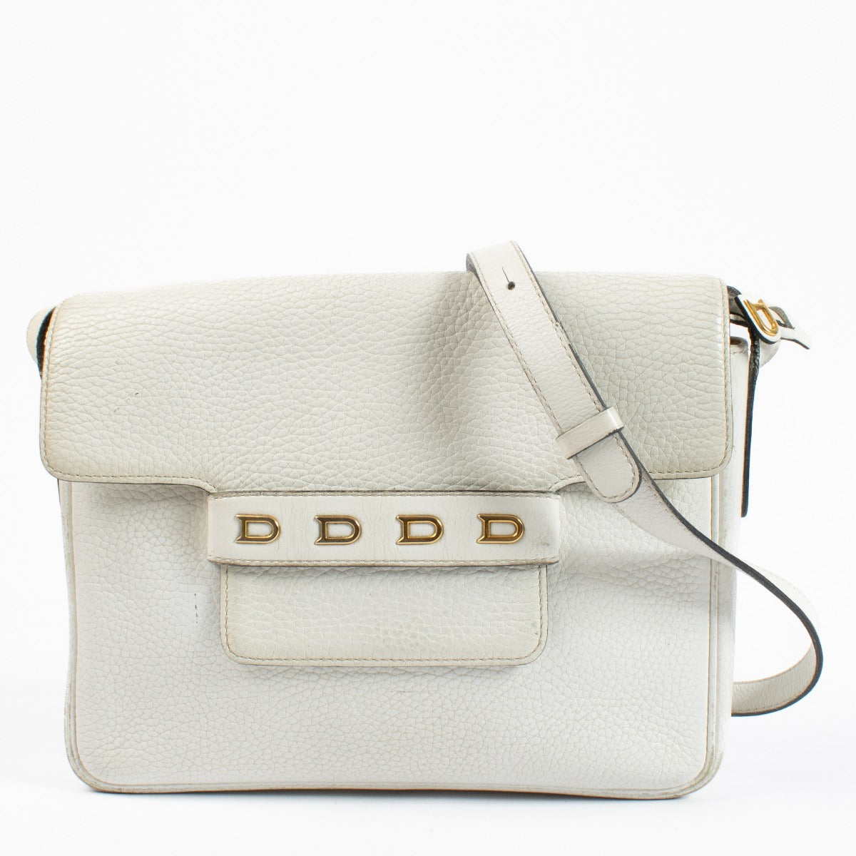 Delvaux White Leather Frimaire Crossbody Bag