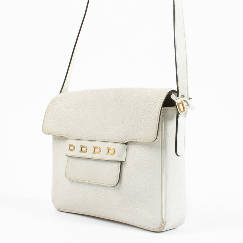 Delvaux White Leather Frimaire Crossbody Bag