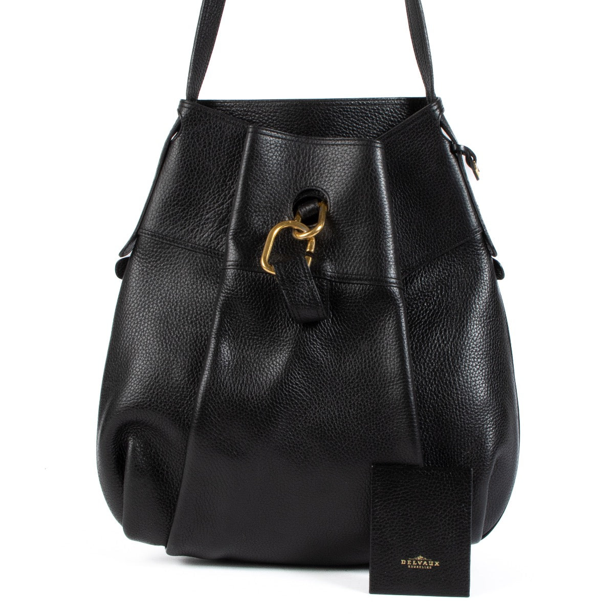 shop 100% authentic second hand Delvaux Black Leather Faust Shoulder Bag on Labellov.com