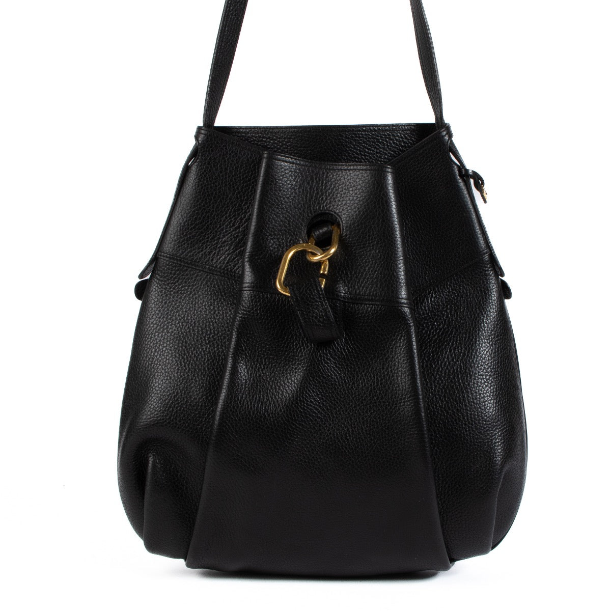 shop 100% authentic second hand Delvaux Black Leather Faust Shoulder Bag on Labellov.com