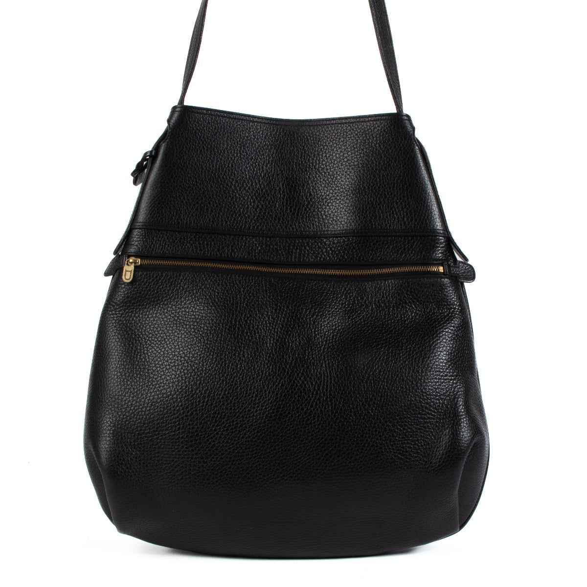 shop 100% authentic second hand Delvaux Black Leather Faust Shoulder Bag on Labellov.com