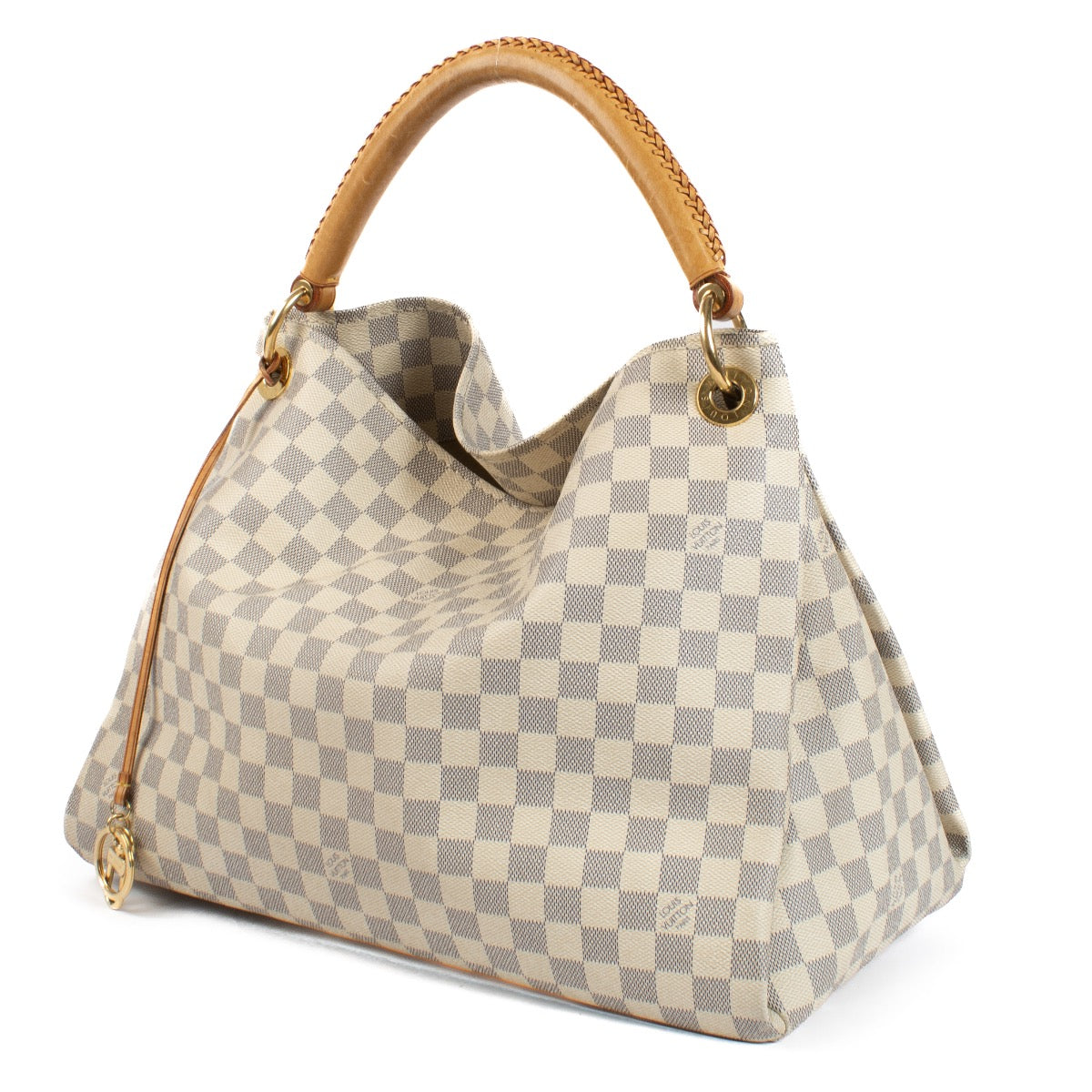 Shop safe online at Labellov in Antwerp, Brussels and Knokke this 100% authentic second hand Louis Vuitton Damier Azur Canvas Artsy GM Shoulder Bag