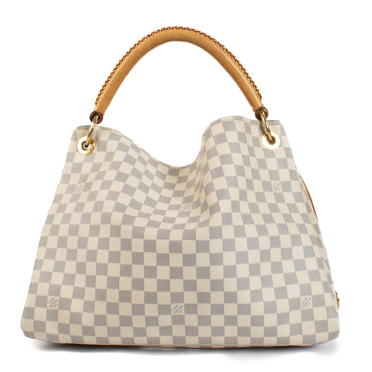 Shop safe online at Labellov in Antwerp, Brussels and Knokke this 100% authentic second hand Louis Vuitton Damier Azur Canvas Artsy GM Shoulder Bag