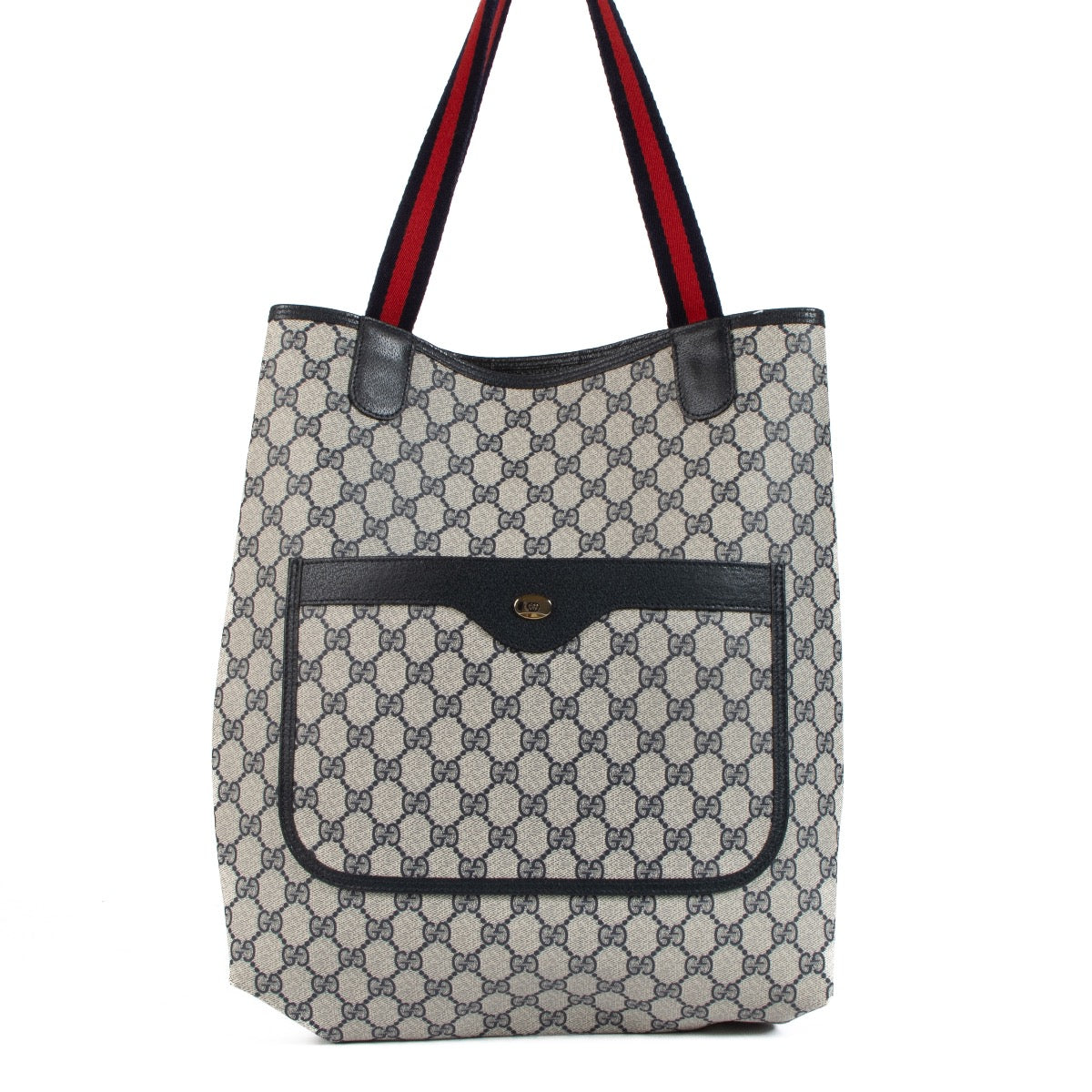 shop 100% authentic second hand Gucci Vintage Blue GG Supreme Web Tote Bag on Labellov.com