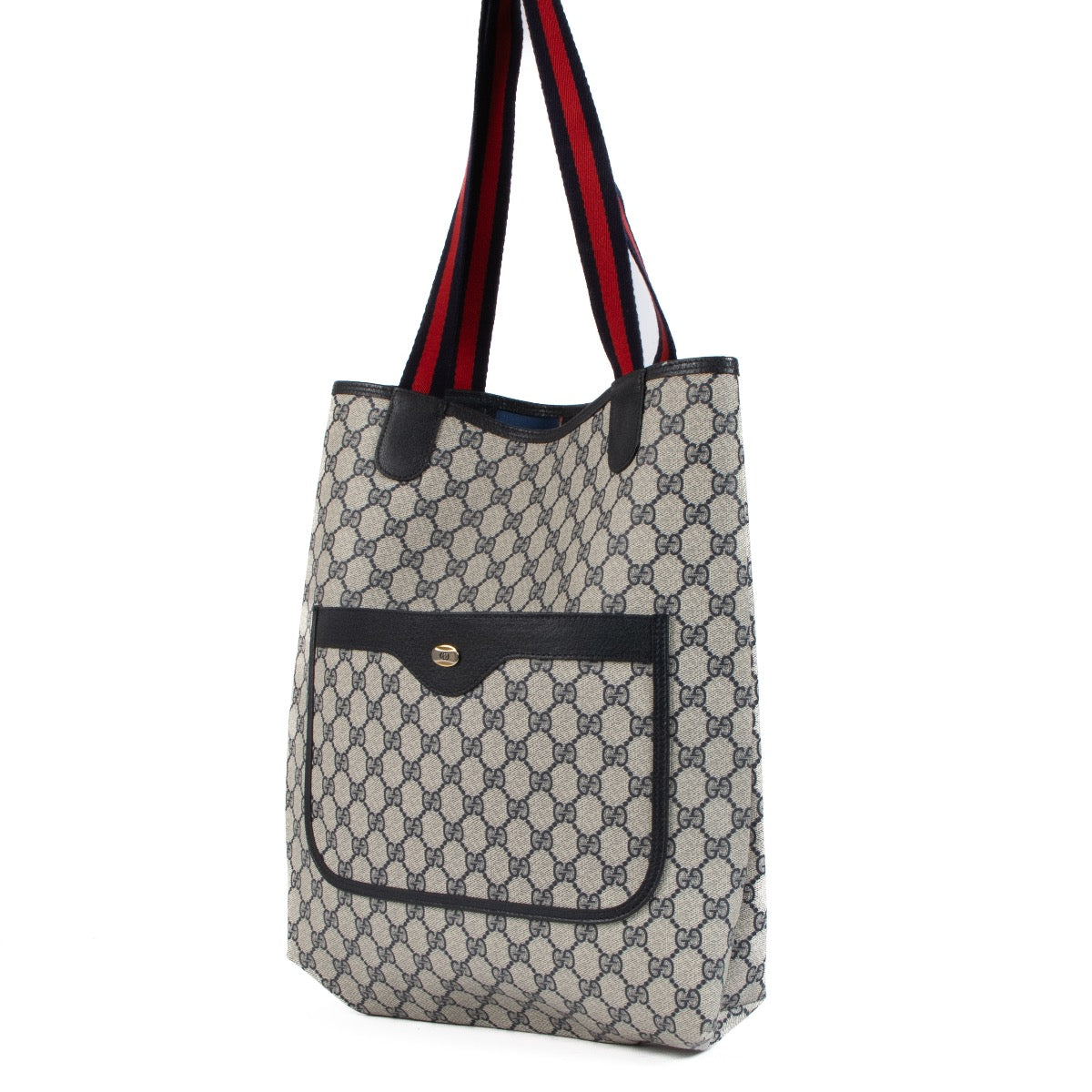 shop 100% authentic second hand Gucci Vintage Blue GG Supreme Web Tote Bag on Labellov.com