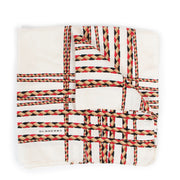 Burberry White Rope Print Silk Scarf