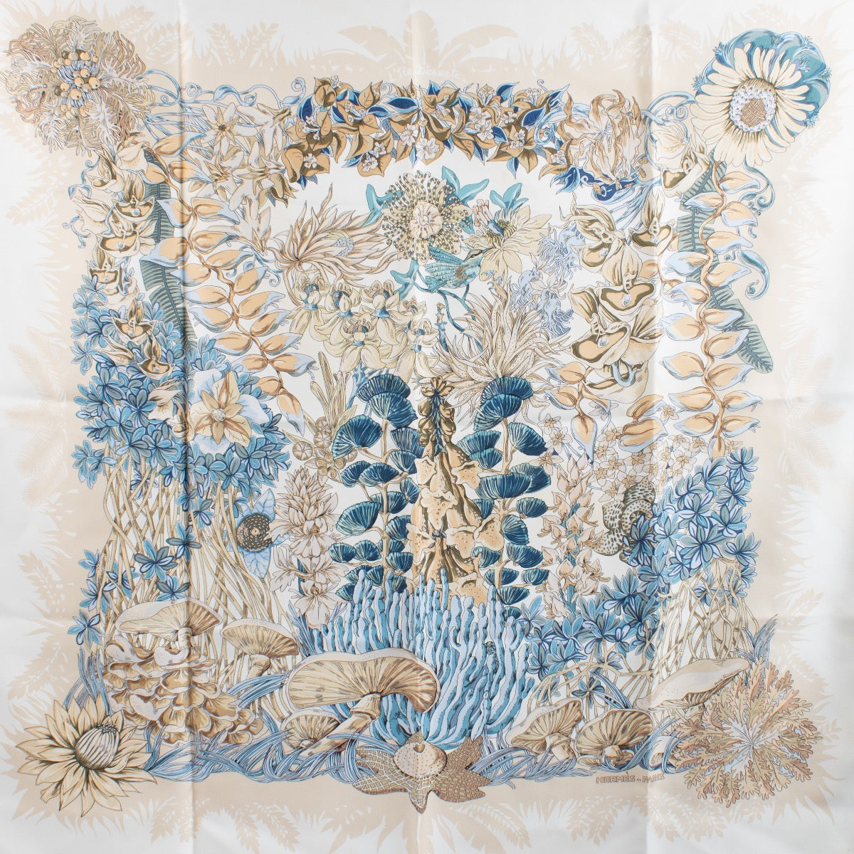 shop 100% authentic second hand Hermès L'Ile Déserte Silk Scarf on Labellov.com