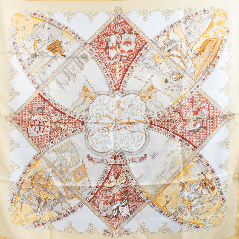 shop 100% authentic second hand Hermès La Vie à Cheval Silk Scarf on Labellov.com