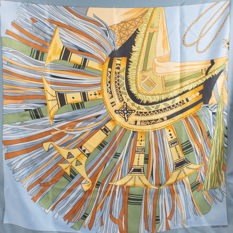 shop 100% authentic second hand Hermès Cuirs Du Desert Silk Scarf on Labellov.com