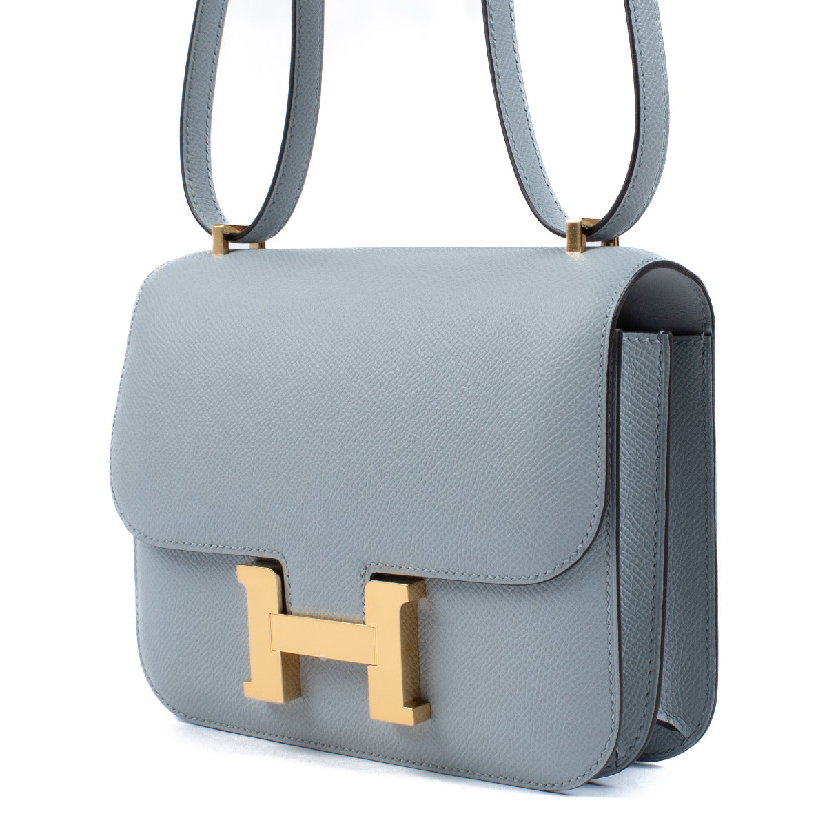 Hermès Constance Mini Bleu Glacier Epsom GHW aan de beste prijs bij Labellov tweedehands luxe in Antwerpen en Knokke.