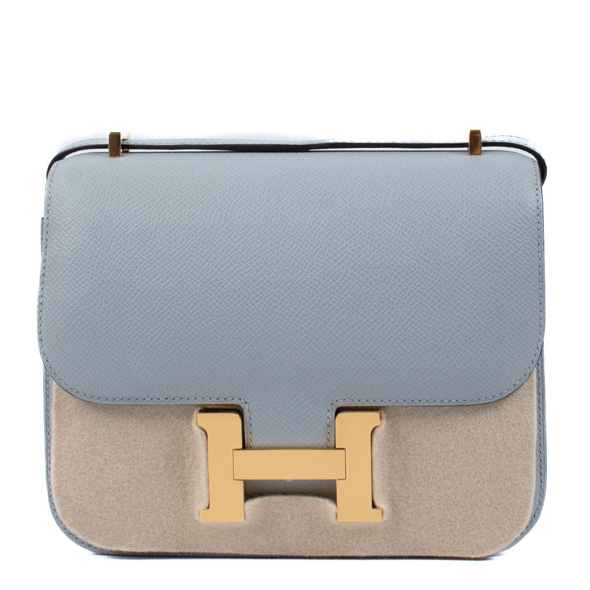 Hermès Constance Mini Bleu Glacier Epsom GHW