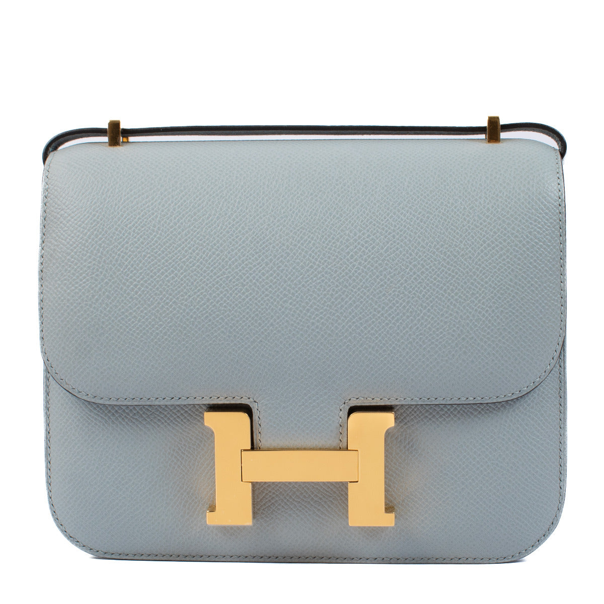 Hermès Constance Mini Bleu Glacier Epsom GHW aan de beste prijs bij Labellov tweedehands luxe in Antwerpen en Knokke.