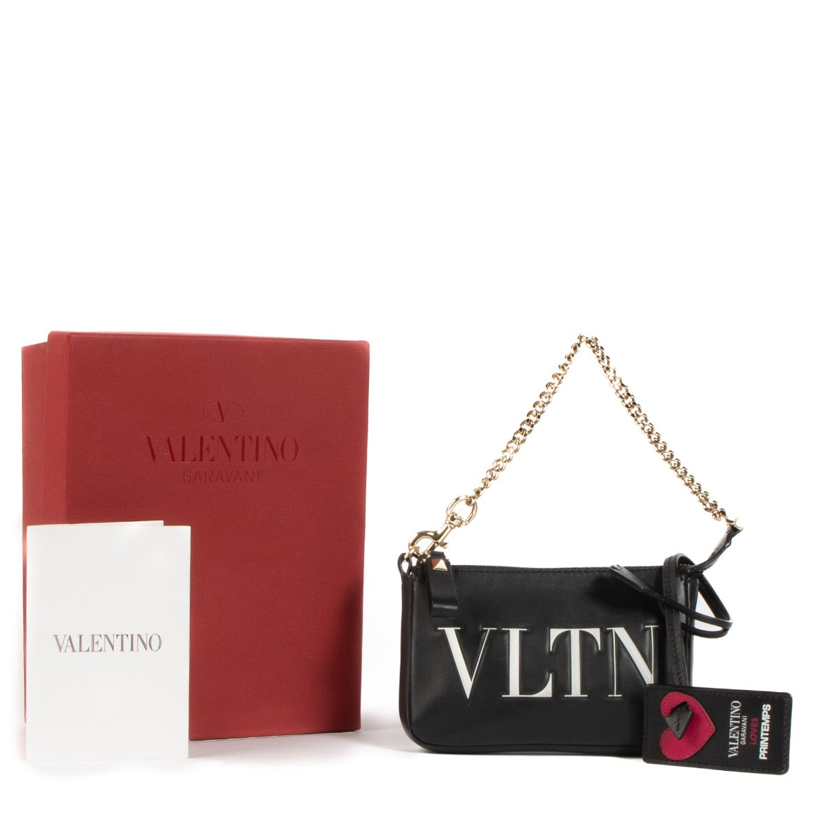 shop 100% authentic second hand Valentino Garavani Black Wallet On Chain on Labellov.com