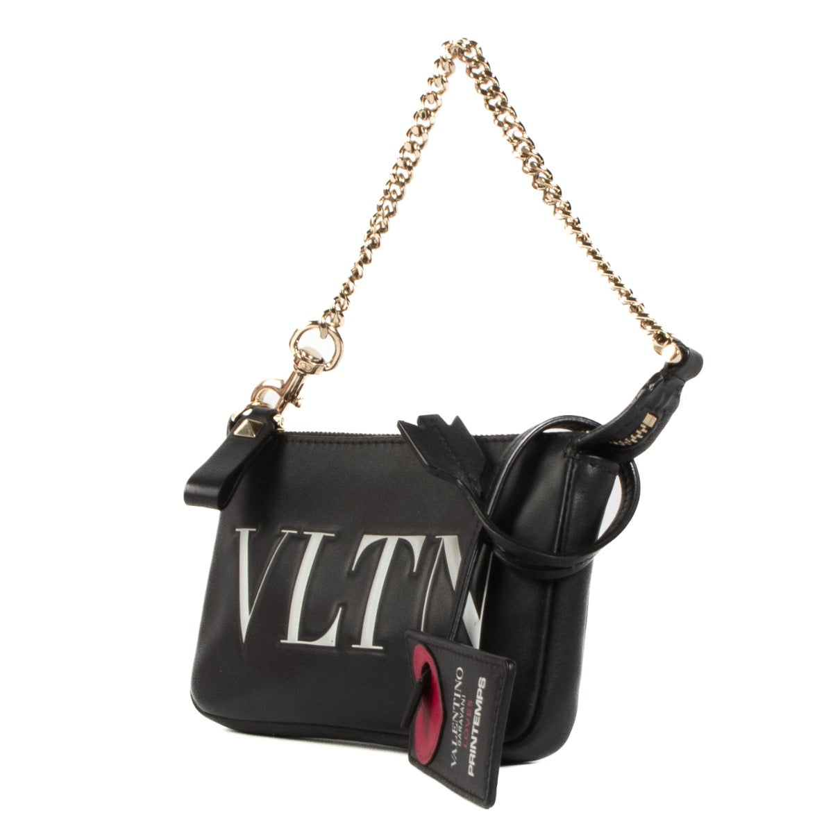 shop 100% authentic second hand Valentino Garavani Black Wallet On Chain on Labellov.com