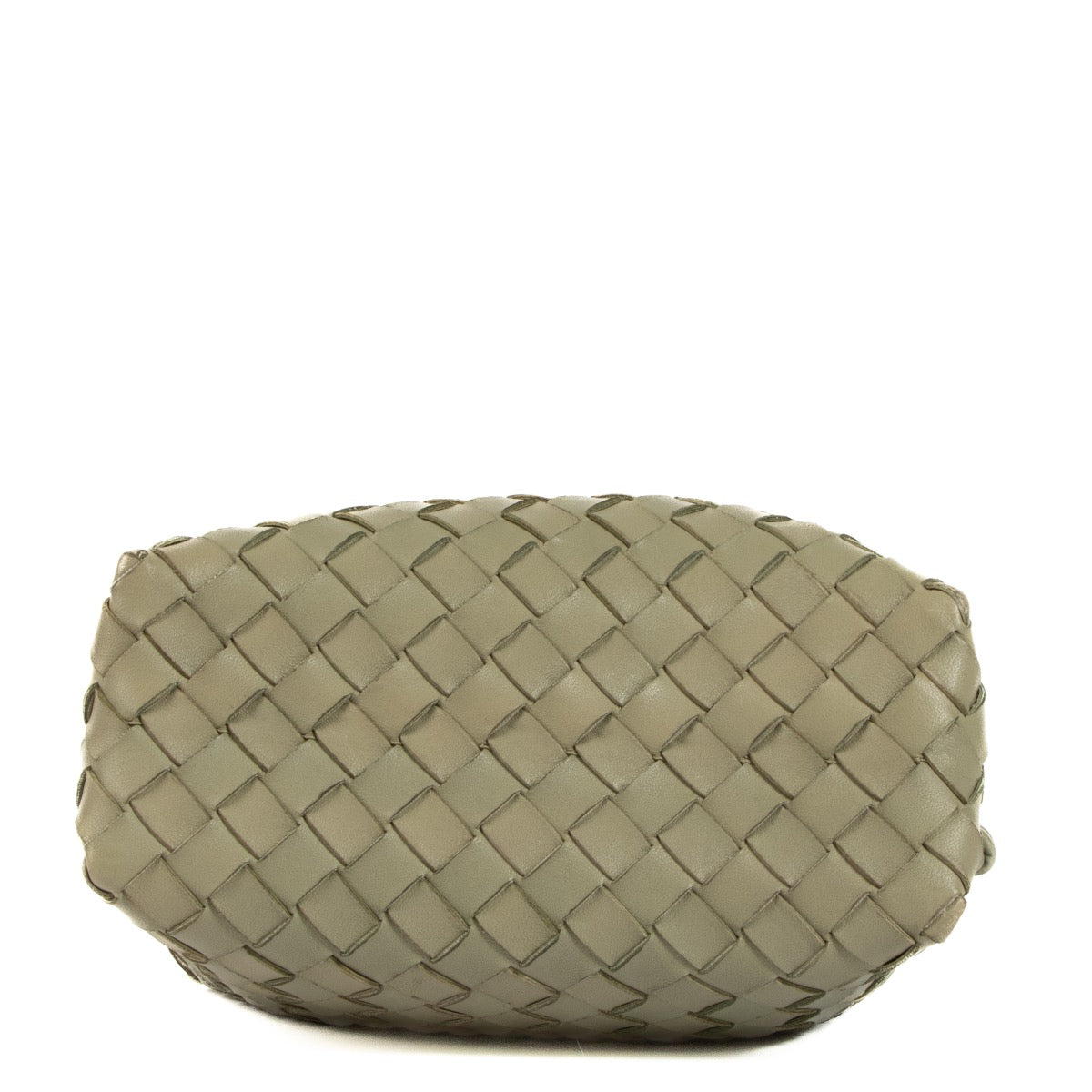 Shop safe online at Labellov in Antwerp, Brussels and Knokke this 100% authentic second hand Bottega Veneta Intrecciato Travertine Small Loop Crossbody Bag
