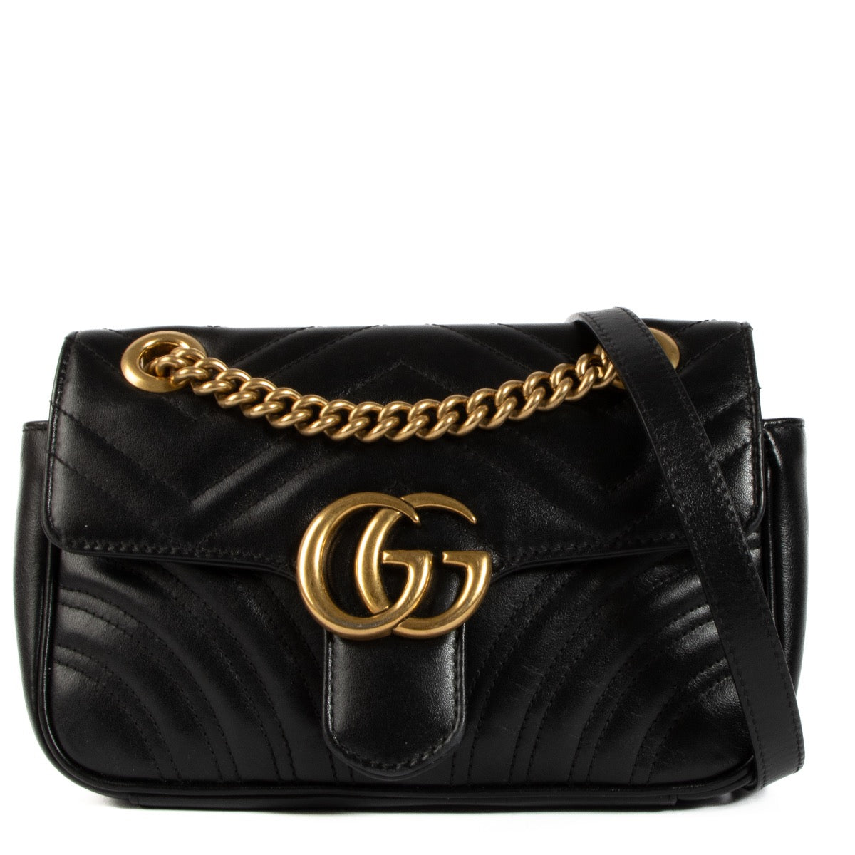 shop 100% authentic second hand Gucci Black GG Marmont Mini Bag on Labellov.com