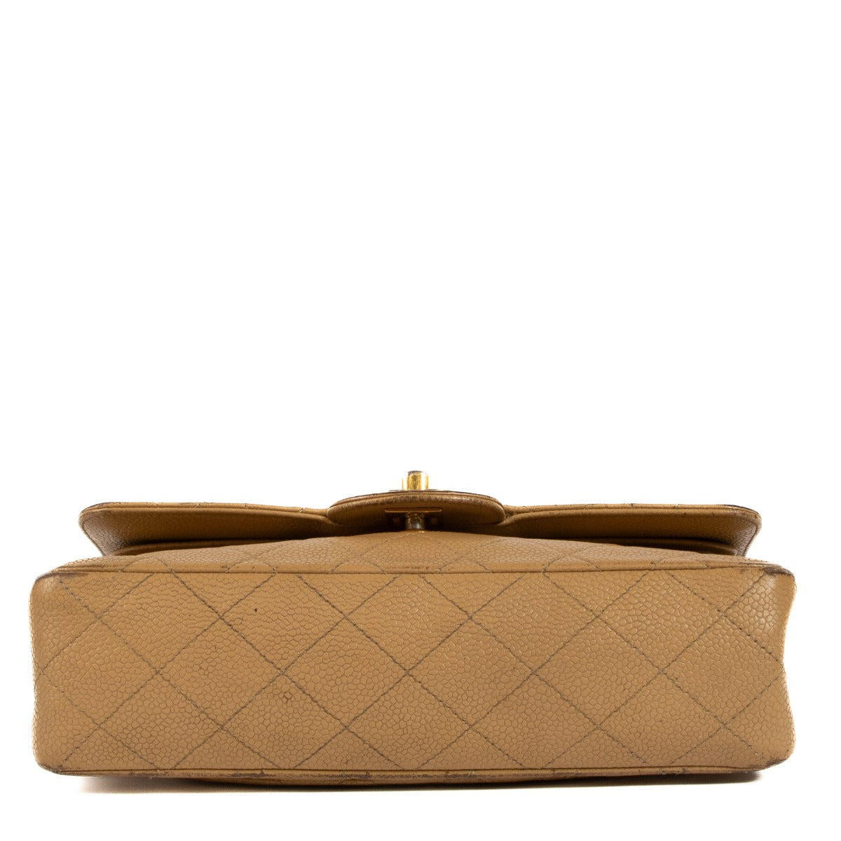 Shop authentic second hand Chanel Beige Lambskin Vintage Small Classic Flap Bag on Labellov.com