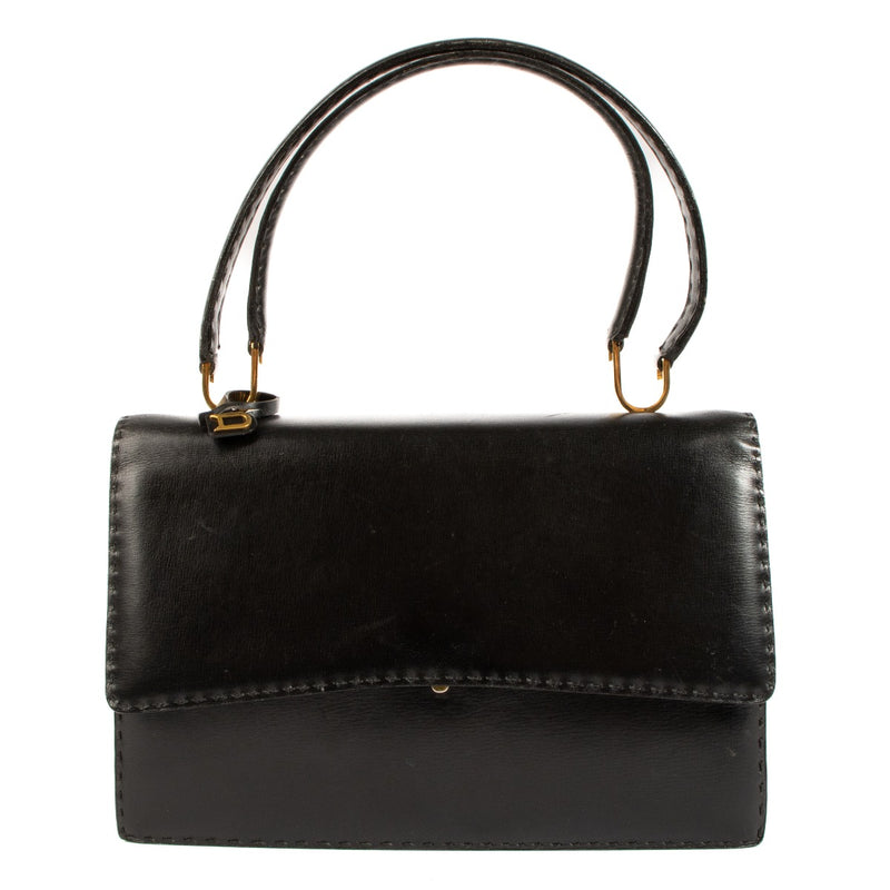 shop safe online Delvaux Black Leather Vintage Top Handle. koop veilig online tegen de beste prijs.