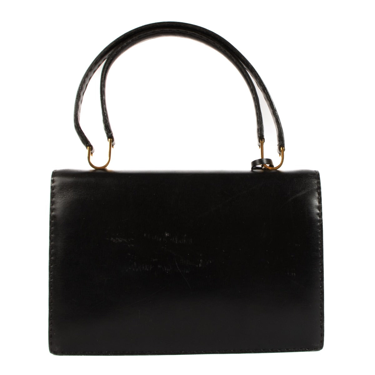 shop safe online Delvaux Black Leather Vintage Top Handle. koop veilig online tegen de beste prijs.