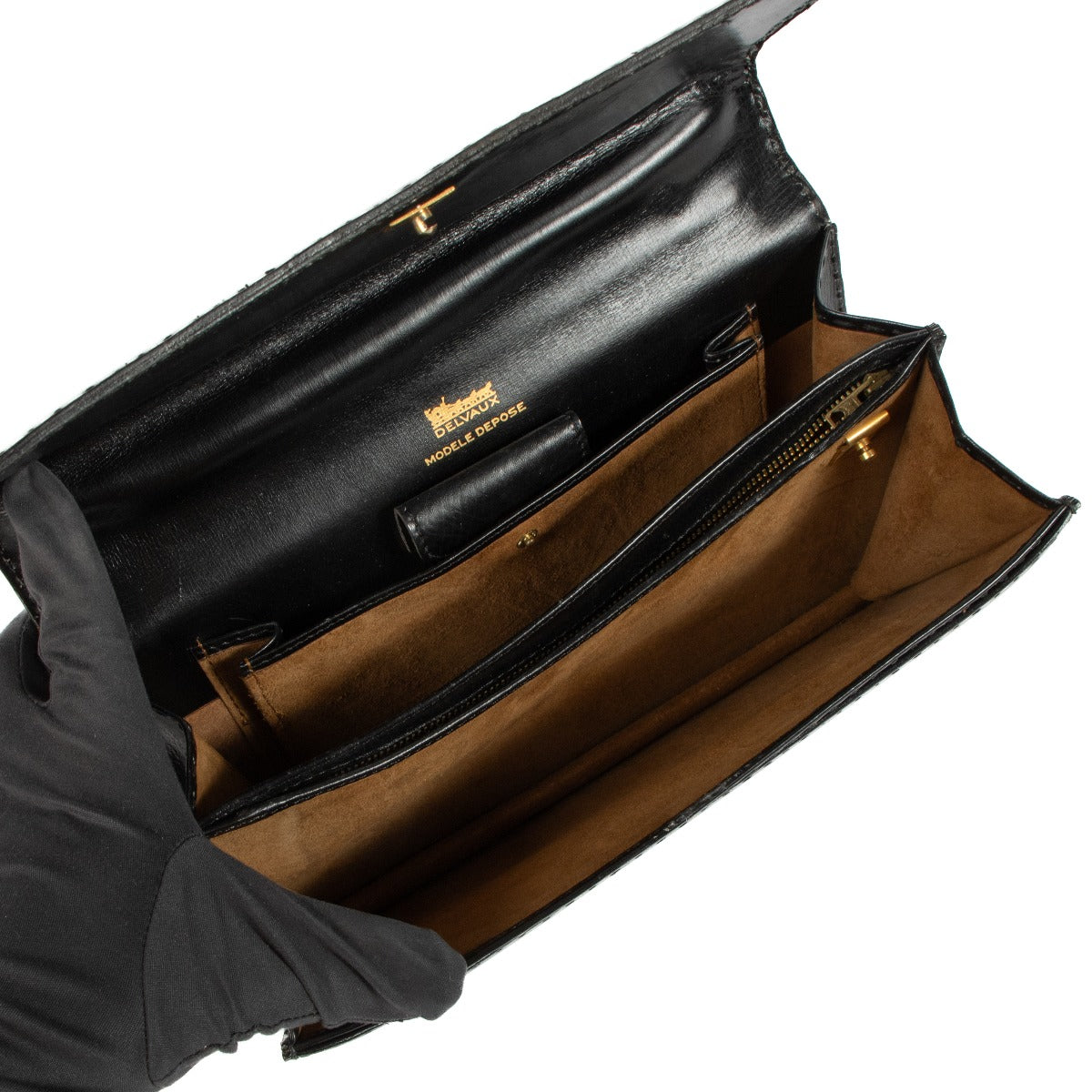 shop safe online Delvaux Black Leather Vintage Top Handle. koop veilig online tegen de beste prijs.