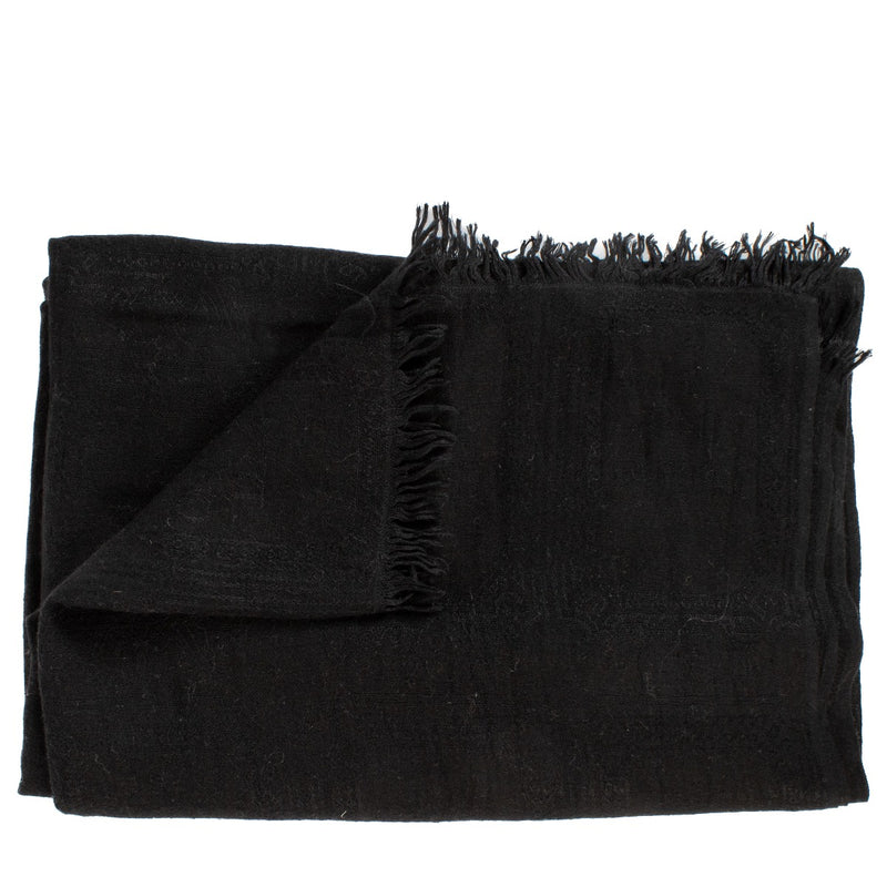 Shop safe online at Labellov in Antwerp, Brussels and Knokke this 100% authentic second hand Christian Dior Black Cashmere Logo Jacquard Shawl