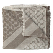 Shop safe online at Labellov in Antwerp, Brussels and Knokke this 100% authentic second hand Gucci Grey GG Wool Blend Scarf