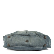 Shop safe online at Labellov in Antwerp, Brussels and Knokke this 100% authentic second hand Balenciaga Blue Denim Rhinestone Le Cagole Small Bag
