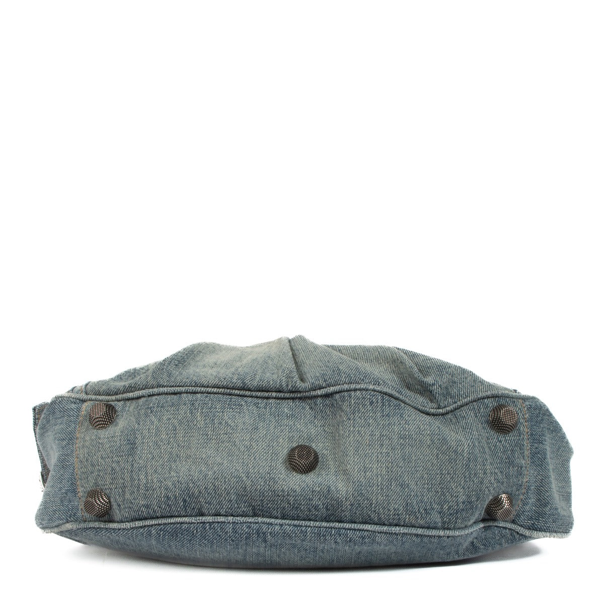 Shop safe online at Labellov in Antwerp, Brussels and Knokke this 100% authentic second hand Balenciaga Blue Denim Rhinestone Le Cagole Small Bag