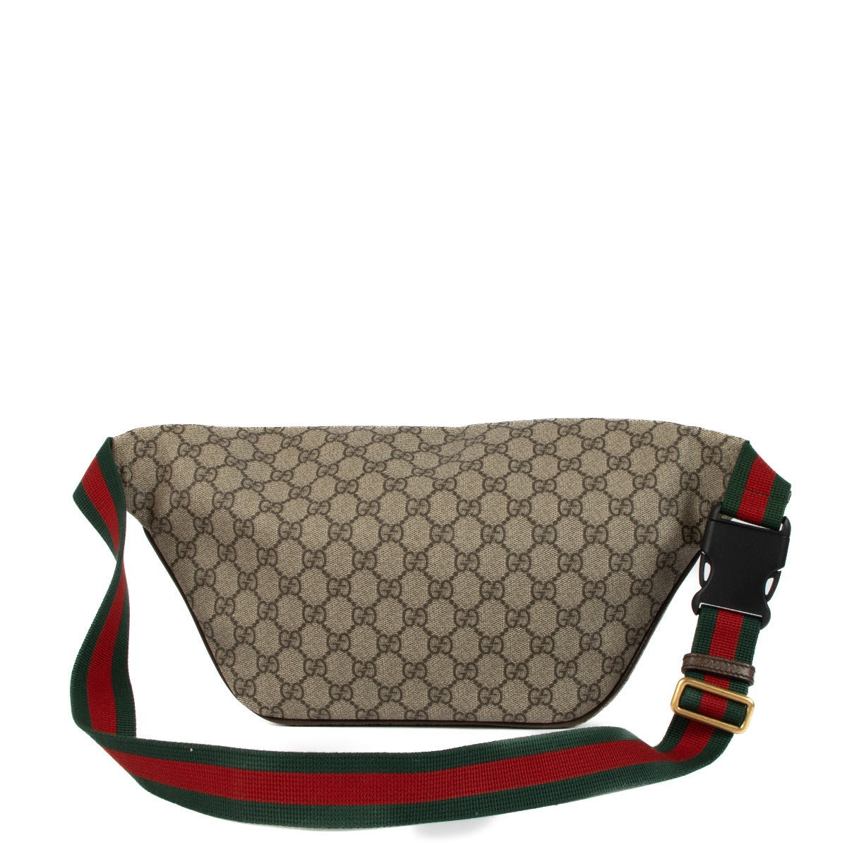 Shop safe online at Labellov in Antwerp, Brussels and Knokke this 100% authentic second hand Gucci Monogram GG Canvas Supreme Courrier Belt Bag