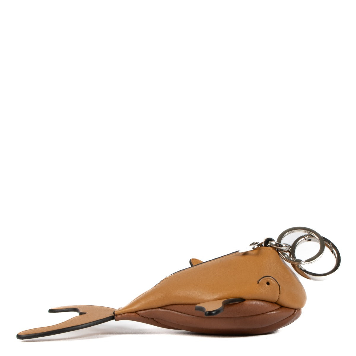 Shop safe online at Labellov in Antwerp, Brussels and Knokke this 100% authentic second hand Loewe Camel Leather Paula's Ibiza Whale Key Charm