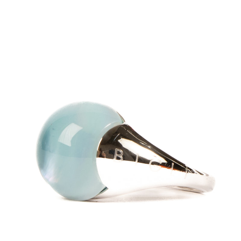 Buy real authentic Bigli Turquoise White Gold Moon Ring safe online at labellov.com