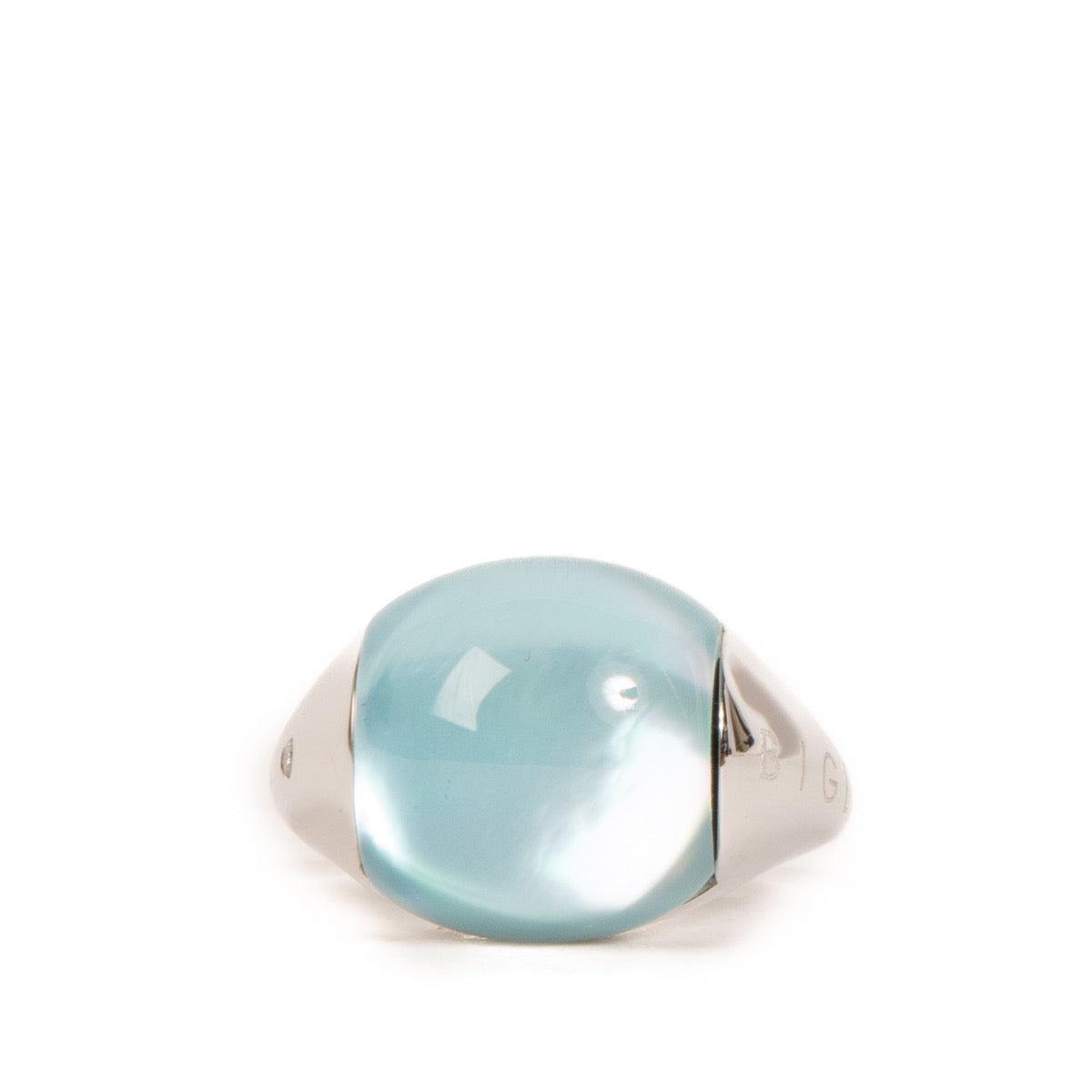 Buy real authentic Bigli Turquoise White Gold Moon Ring safe online at labellov.com