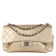 Shop safe online at Labellov in Antwerp, Brussels and Knokke this 100% authentic second hand Chanel Gold Leather Large Flap Bag