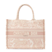 Shop safe online at Labellov in Antwerp, Brussels and Knokke this 100% authentic second hand Christian Dior Ecru and Pink Medium Book Tote