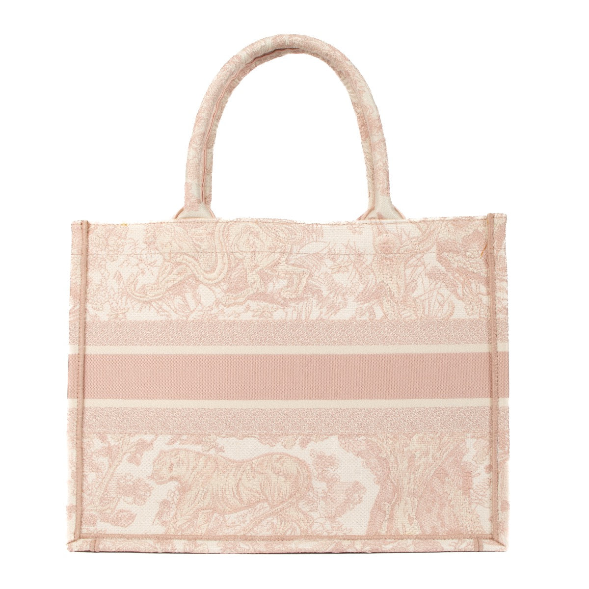 Shop safe online at Labellov in Antwerp, Brussels and Knokke this 100% authentic second hand Christian Dior Ecru and Pink Medium Book Tote