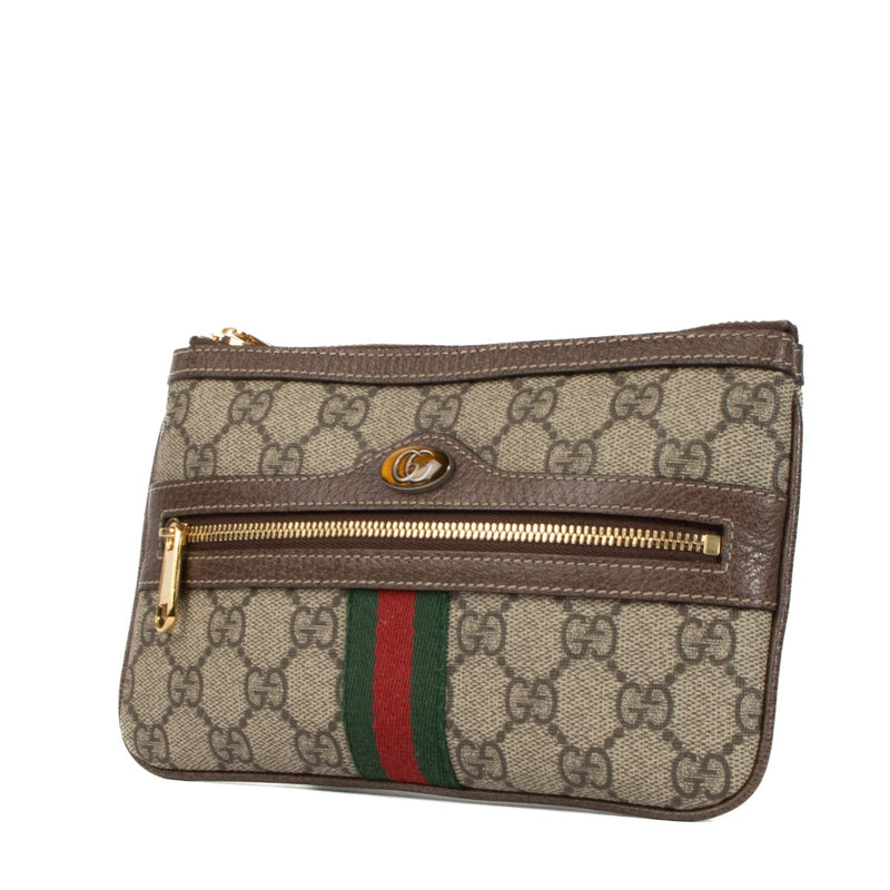 Shop safe online at Labellov in Antwerp, Brussels, Knokke for this 100% authentic second hand Gucci Monogram Canvas GG Supreme Ophidia Web Small Pouch