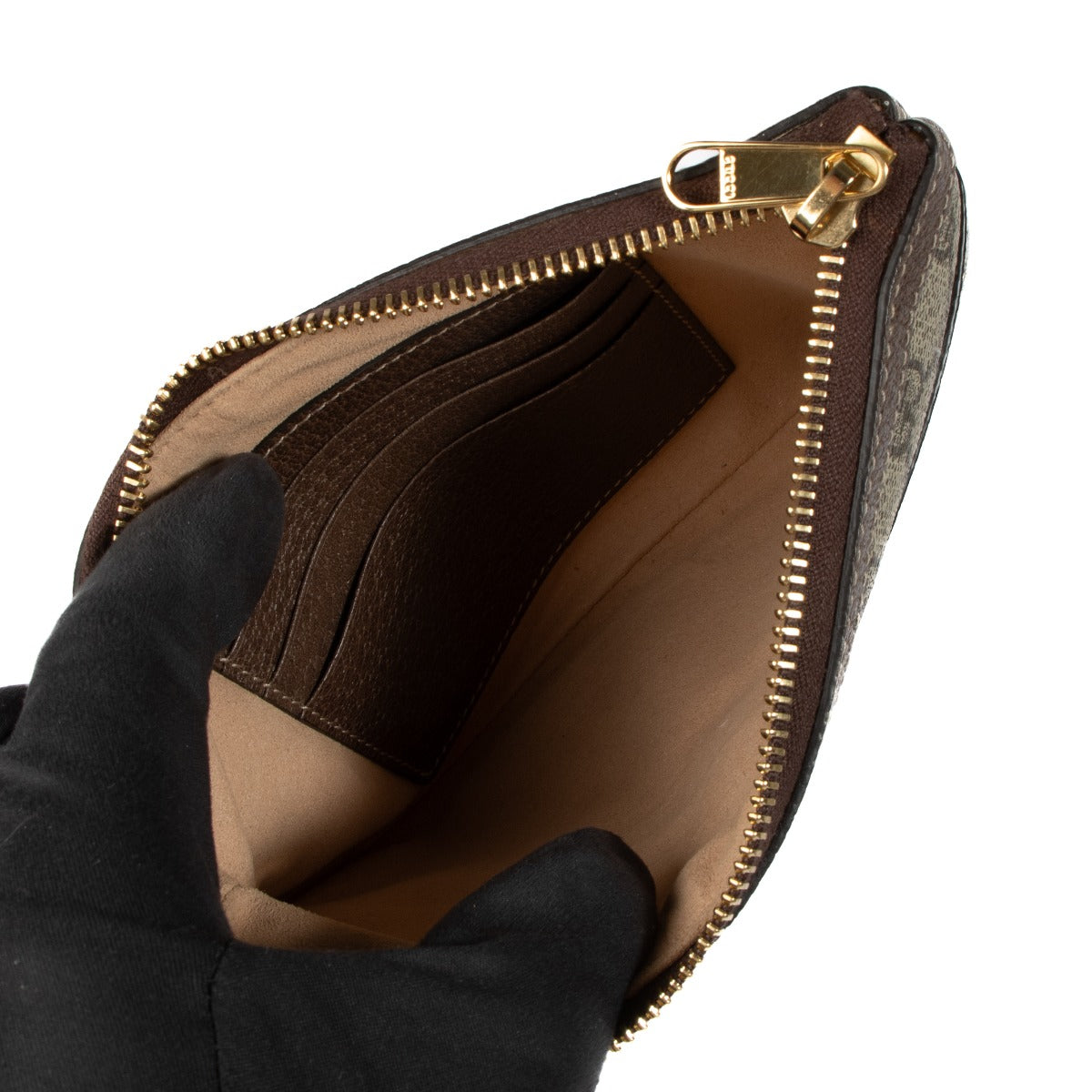 Shop safe online at Labellov in Antwerp, Brussels, Knokke for this 100% authentic second hand Gucci Monogram Canvas GG Supreme Ophidia Web Small Pouch