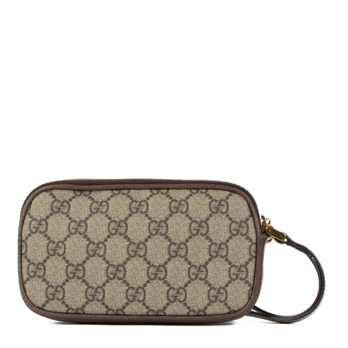 Shop safe online at Labellov in Antwerp, Brussels and Knokke this 100% authentic second hand Gucci Brown GG Supreme Canvas Ophidia Clutch Bag