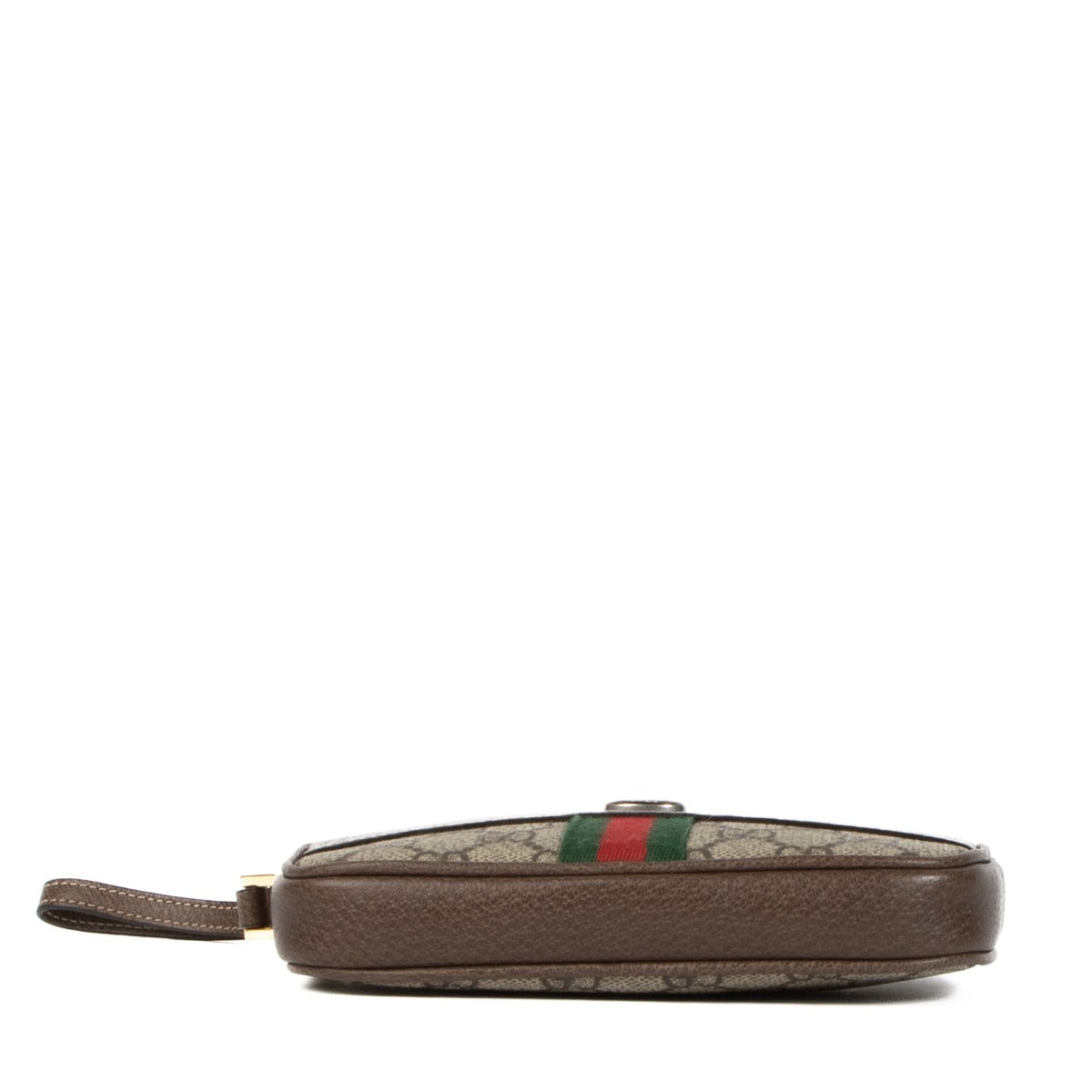 Shop safe online at Labellov in Antwerp, Brussels and Knokke this 100% authentic second hand Gucci Brown GG Supreme Canvas Ophidia Clutch Bag