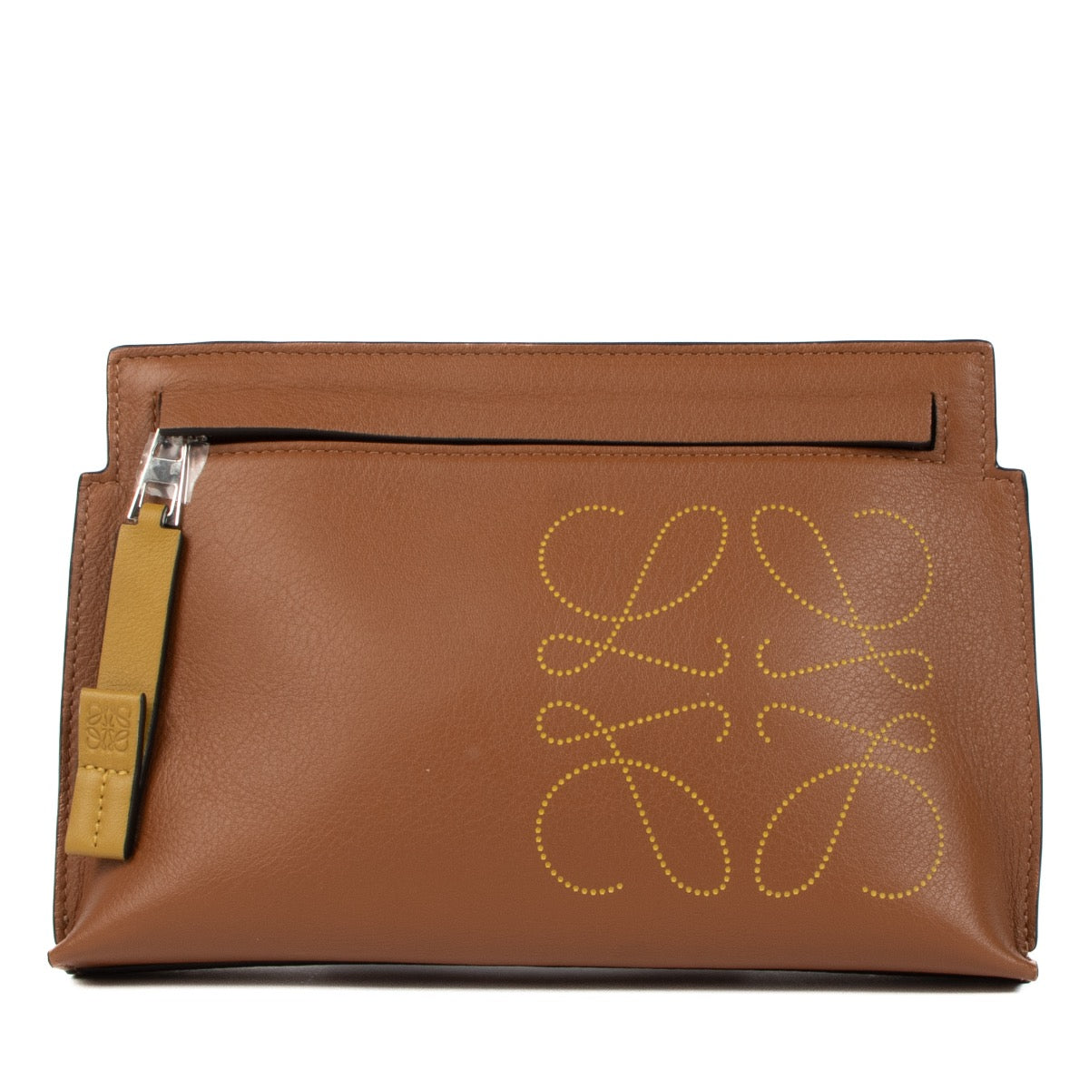 Shop 100% authentic secondhand Loewe Brown Anagram Clutch Bag on Labellov.com