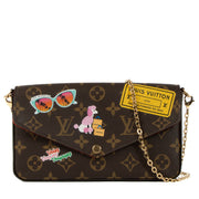 Louis Vuitton Monogram World Tour Pochette Felicie for the best price at Labellov secondhand luxury in Antwerp Brussels Knokke