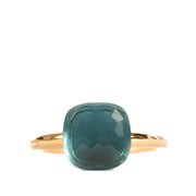 Shop safe online at labellov in Antwerp, Brussels and Knokke this 100% authentic second hand Pomellato Rose Gold Blue Topaz Nudo Classic Ring - size 53