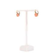 buy real authentic Bigli Rose Gold Deep Coral Mini Sweety Earrings safe online at labellov.com