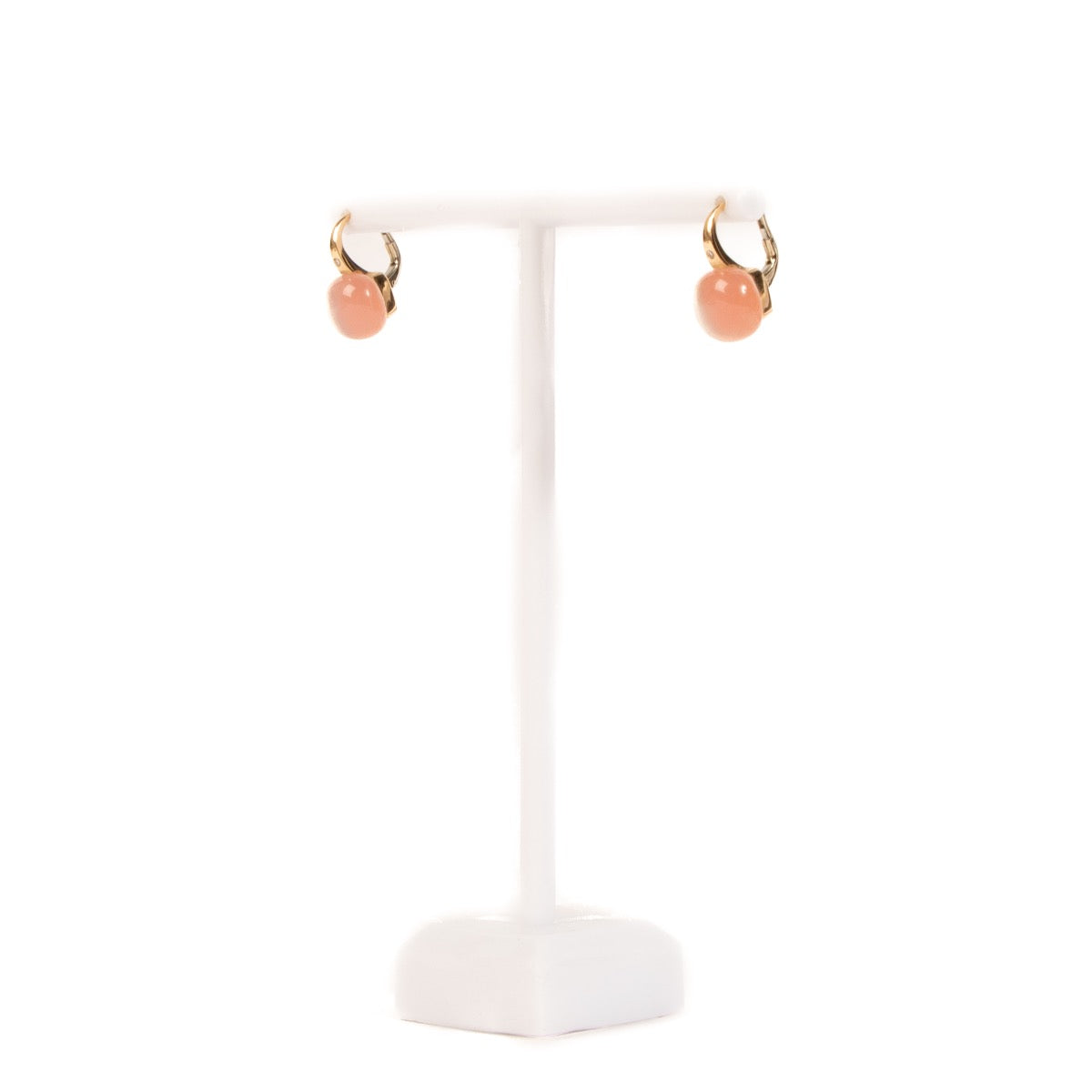 buy real authentic Bigli Rose Gold Deep Coral Mini Sweety Earrings safe online at labellov.com